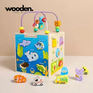 Wooden Activity Cube - Wooden Toy
