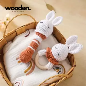 Brown Rabbit Crochet Teeth - Wooden Toys